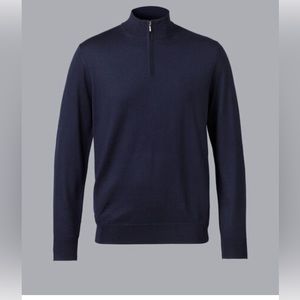 CHARLES TYREHITT Men’s Quarter Zip- up Sweater